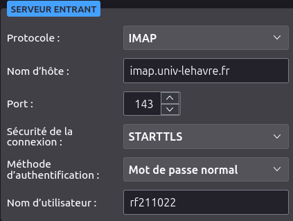 Serveur entrant