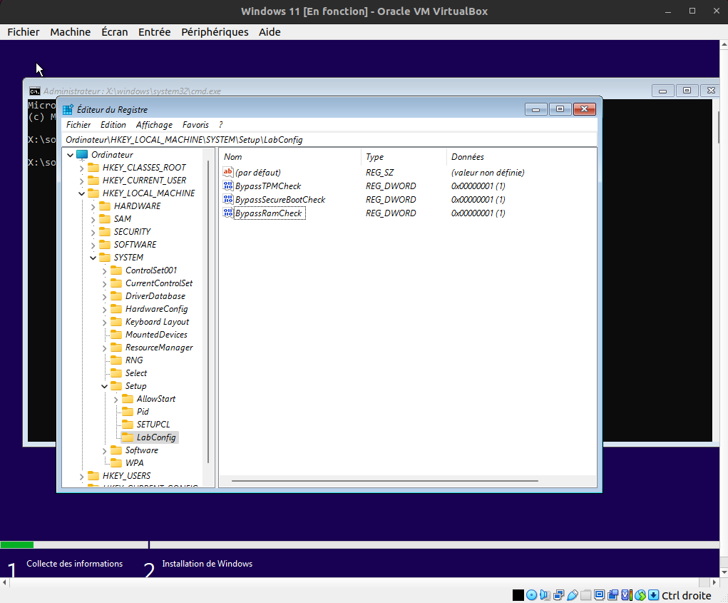 "Image editeur du registre windows 11"